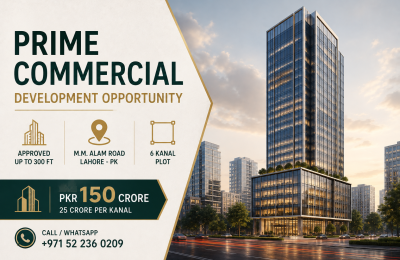 Prime Commercial Development Opportunity – M.M. Alam Road, Lahore